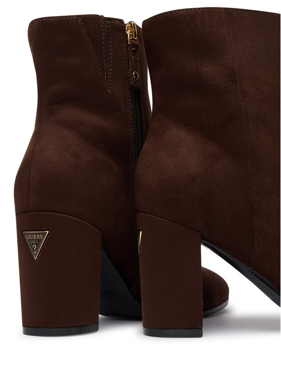 Guess Guess Botki FLFBER SUE10 Brązowy ciemny