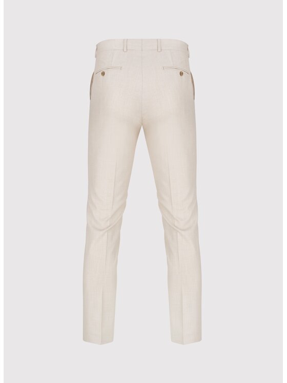Pako Lorente Pako Lorente Spodnie garniturowe P25SF-6G-023 Beżowy Slim Fit