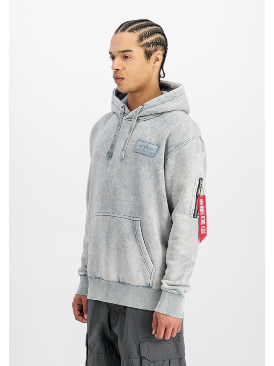 Alpha Industries Alpha Industries Bluza Backprint Vintage Hoodie Błękitny Regular Fit