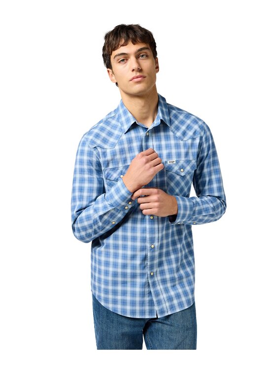 Wrangler Wrangler Koszula 112362764 Niebieski Regular Fit