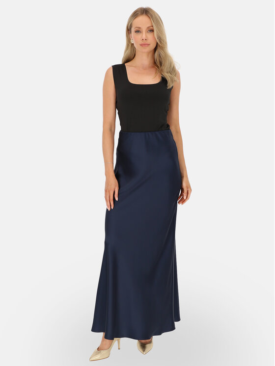 L’AF L’AF Spódnica maxi Kelli Granatowy Regular Fit