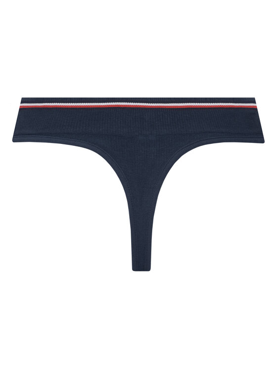 Tommy Hilfiger Tommy Hilfiger Stringové nohavičky UW0UW06063 Tmavomodrá