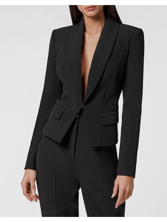 PHILIPP PLEIN PHILIPP PLEIN Marynarka 29219 Czarny Loose Fit