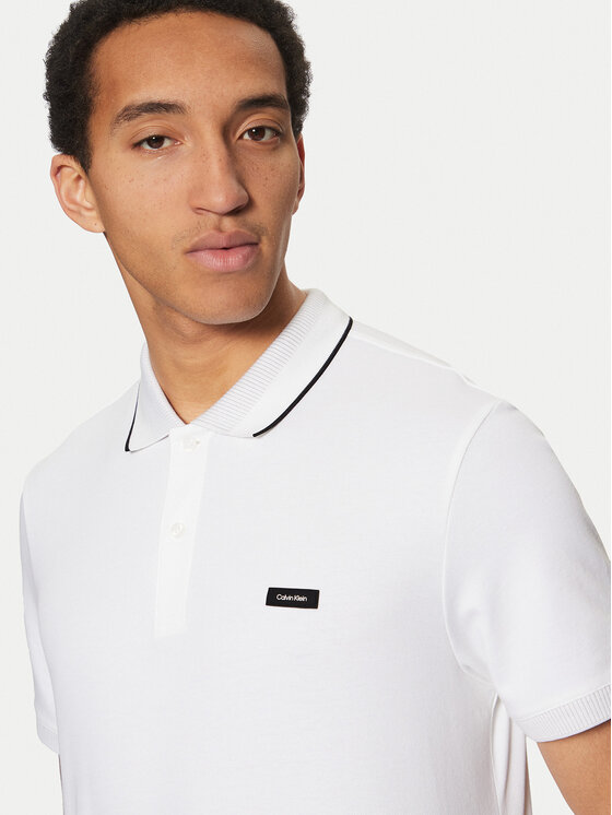 Calvin Klein Calvin Klein Polo K10K114141 Biały Regular Fit
