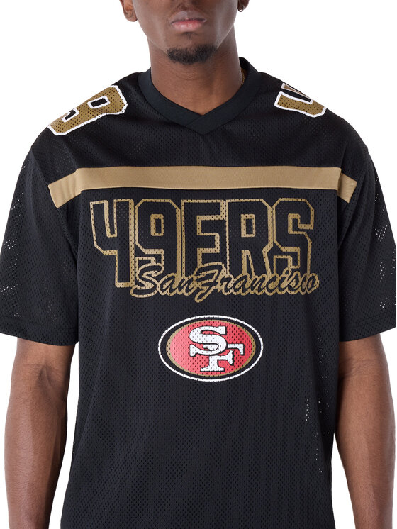 New Era New Era T-Shirt Saf49E Mesh Graphic Jersey 60596390 Černá Regular Fit