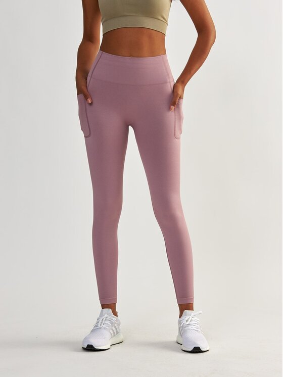 BeShaped BeShaped Legginsy z Kieszeniami Lift Me Up Fioletowy Shaping Fit