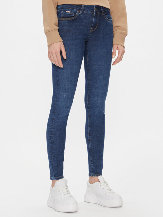 Pepe Jeans Jeans Hlače PL204583 Mornarsko Modra Skinny Fit