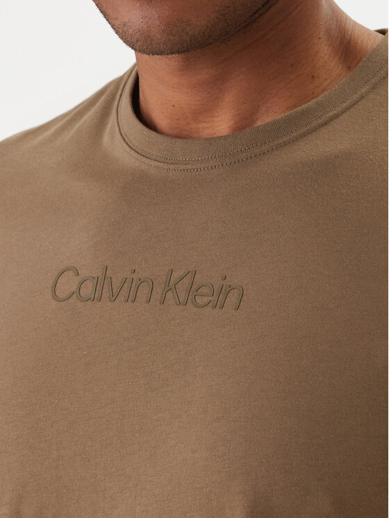 Calvin Klein Calvin Klein T-Shirt Logo 30s LV04LD230G Brązowy Regular Fit