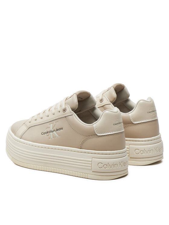 Calvin Klein Jeans Calvin Klein Jeans Tenisice Bold Platf Low Lace Lth Ml Mtl YW0YW01516 Bež