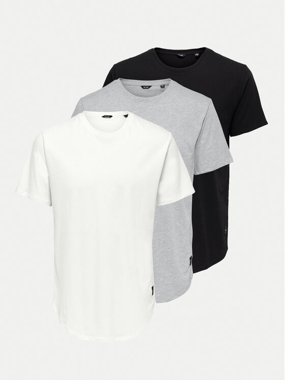 Only & Sons Only & Sons 3-dílná sada T-shirts Matt 22013782 Barevná Regular Fit