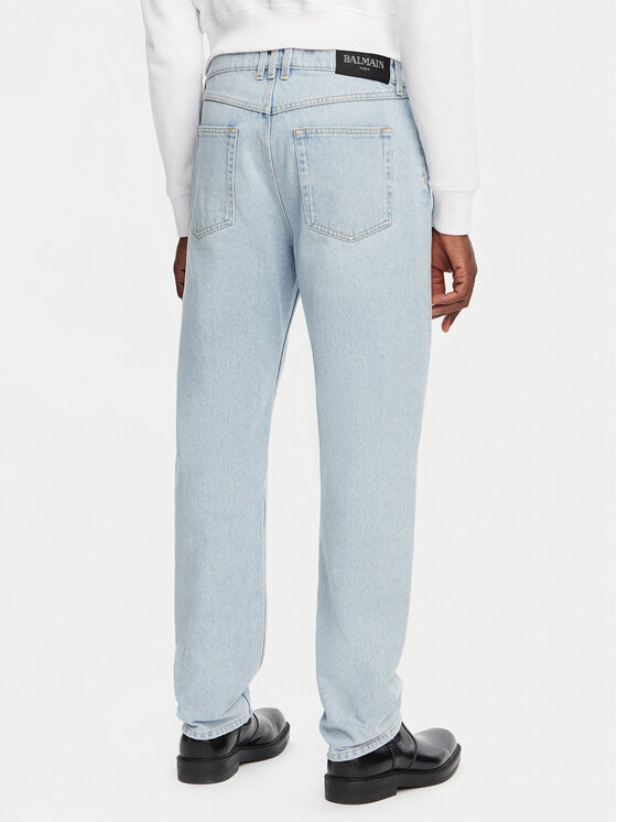 Balmain Balmain Jeansy DH1MI043DE59 Modrá Regular Fit