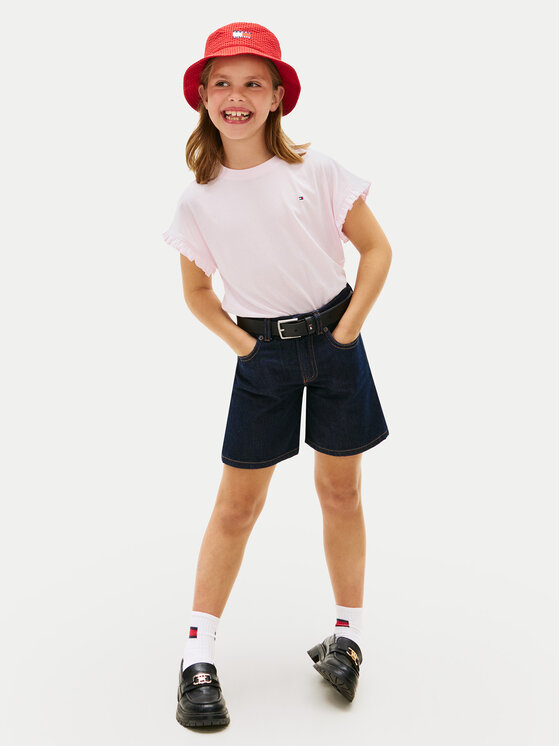 Tommy Hilfiger Tommy Hilfiger Тишърт Essential KG0KG08970 Светлорозов Relaxed Fit