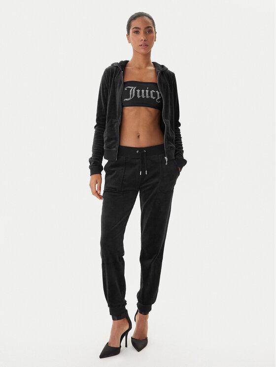 Juicy Couture Juicy Couture Teplákové nohavice JCBBJ225802 Čierna Slim Fit