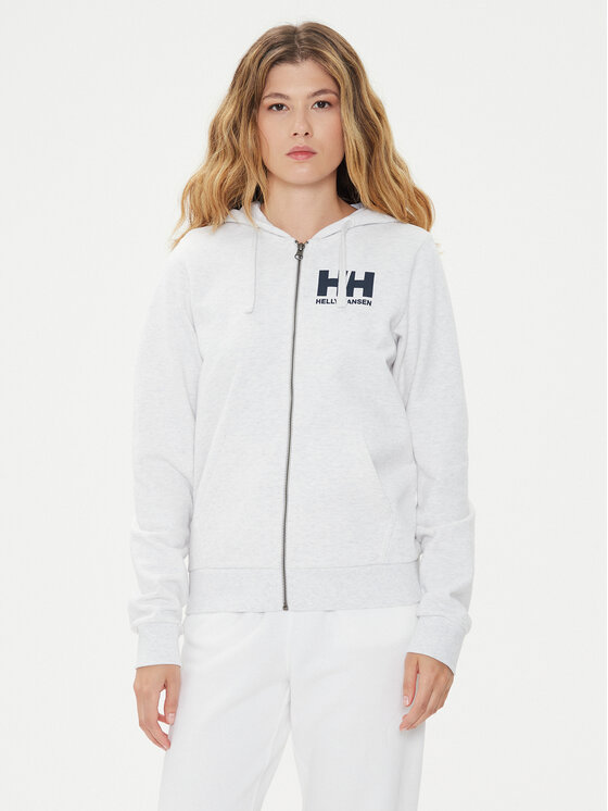 Helly Hansen Helly Hansen Mikina W Hh Logo Full Zip Hoodie 2.0 34461 Biela Regular Fit