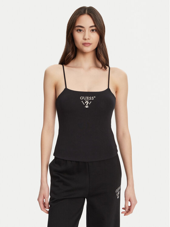 Guess Guess Felső V5RP08 KCOA2 Fekete Regular Fit