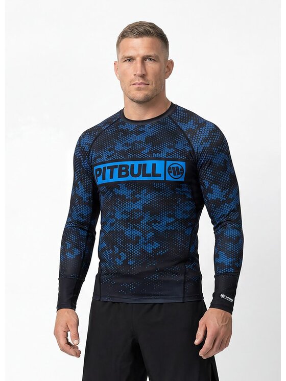PITBULL PITBULL Koszulka techniczna HEX CAMO HILLTOP Niebieski Regular Fit