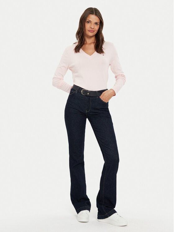 Tommy Hilfiger Tommy Hilfiger Пуловер WW0WW40098 Розов Regular Fit