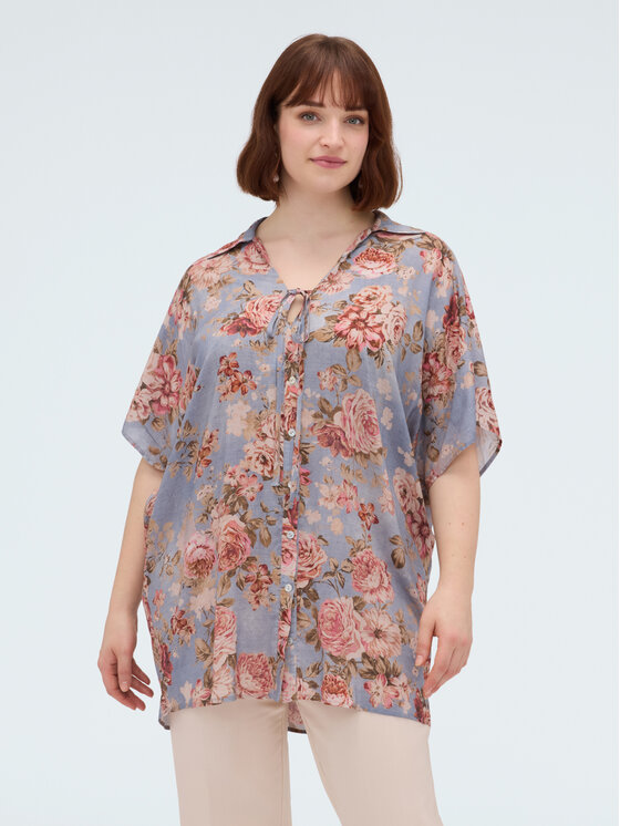 Fiorella Rubino Fiorella Rubino Koszula 5021L000188N0R4 Turkusowy Regular Fit