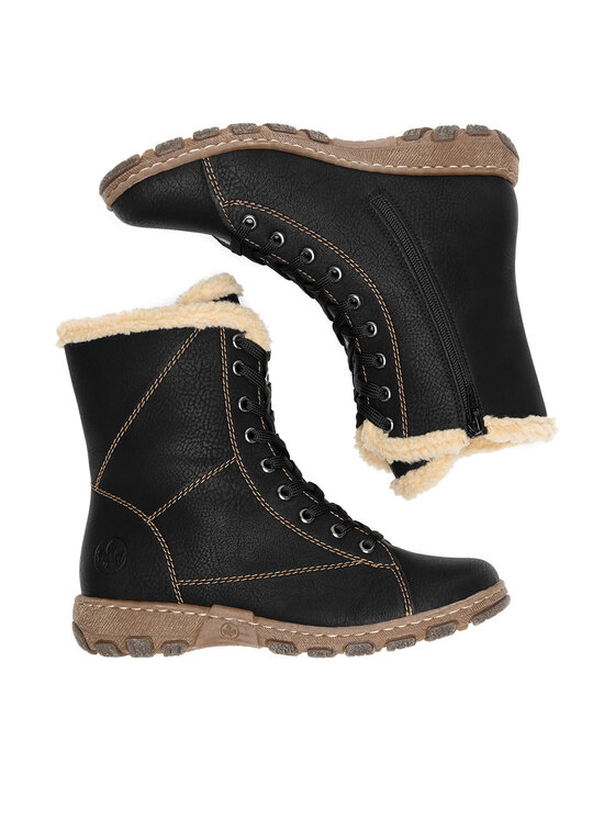 Rieker Rieker Schnürschuhe Z0102-00 Schwarz