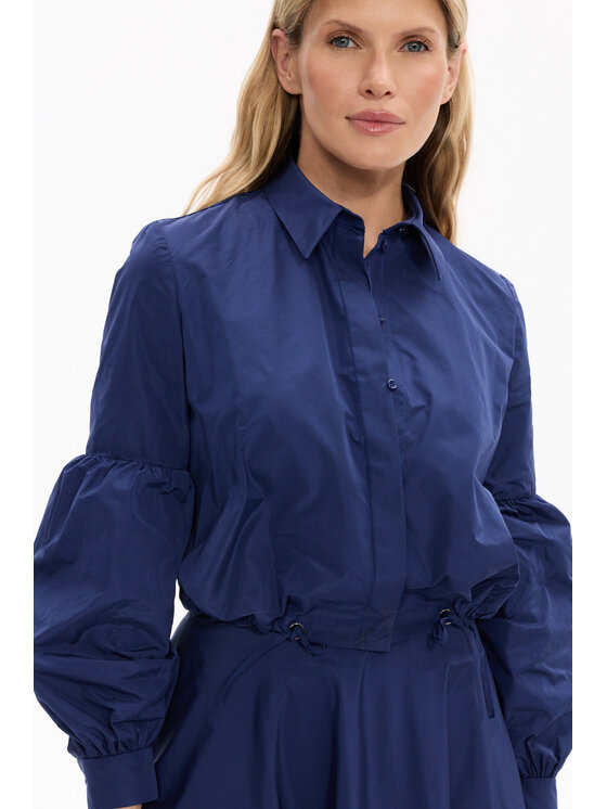 Deni Cler Milano Deni Cler Milano Bluzka W-DC-1462-F5-F4-58-1 Granatowy Regular Fit