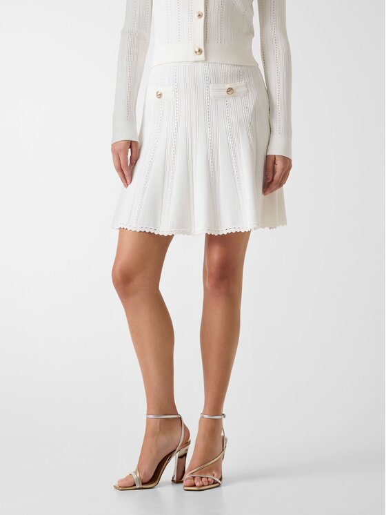 Guess Guess Spódnica mini 183312 Beżowy Classic Fit