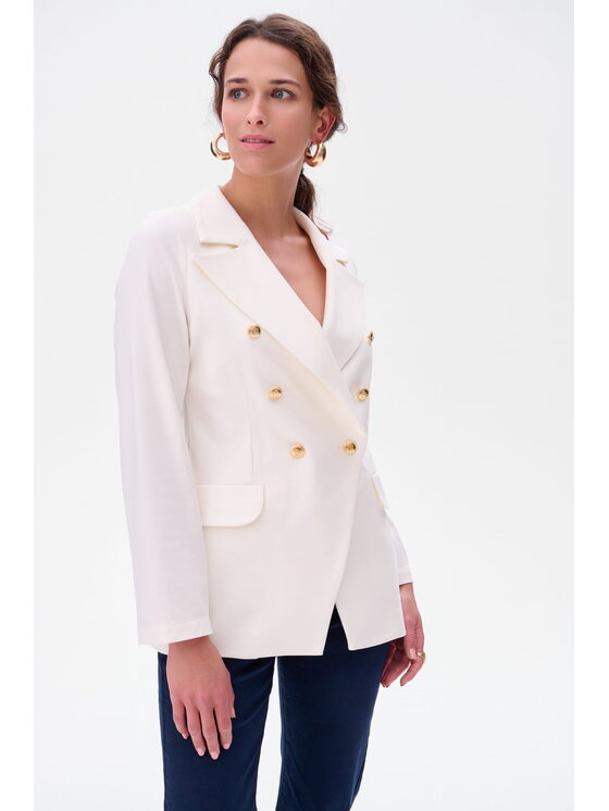 blue shadow blue shadow Marynarka Endorfina Écru Regular Fit