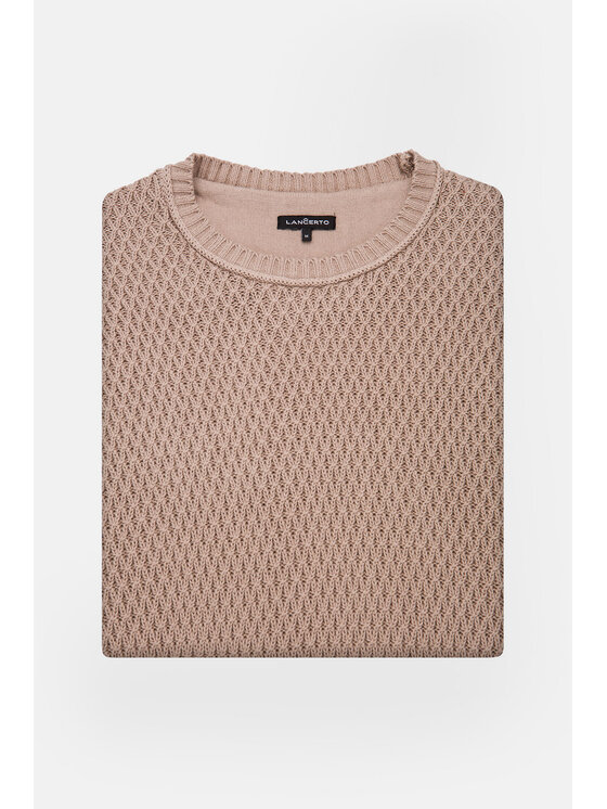 Lancerto Lancerto Sweter Miguel Beżowy Regular Fit