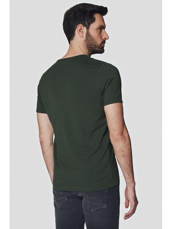 Lancerto Lancerto T-Shirt Calum TS073124000017 Zielony Regular Fit