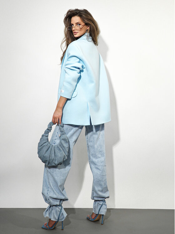 LilaLou LilaLou Marynarka Buki Niebieski jasny Oversize