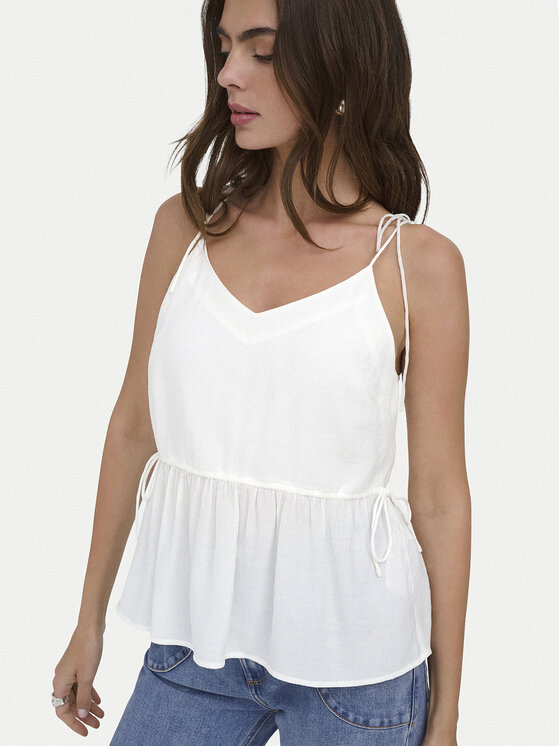 ONLY ONLY Topiņš Nele 15370325 Balts Regular Fit