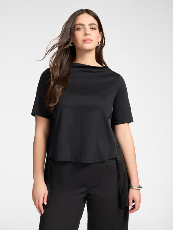 Elena Mirò Elena Mirò T-Shirt G077Z000596N033 Czarny Regular Fit