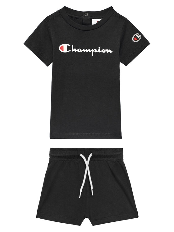 Champion Champion Sada T-shirt a šortky 307055 Černá Regular Fit