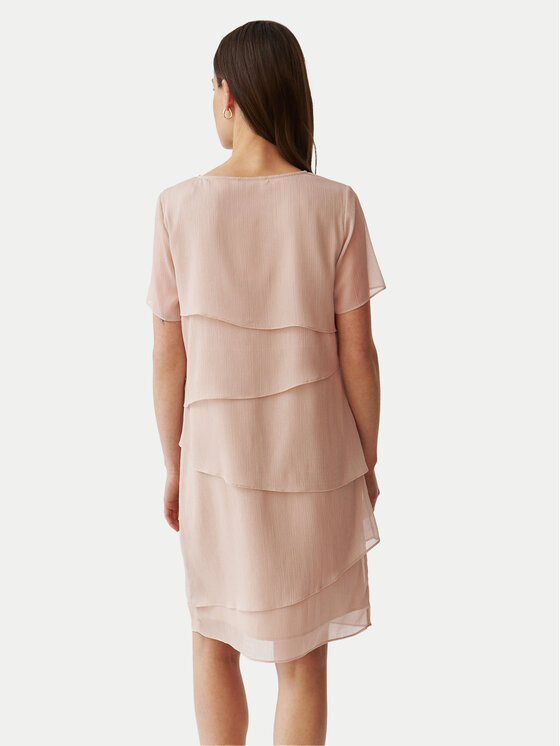 Tatuum Tatuum Коктейлна рокля Palmi T2406.217 Бежов Regular Fit
