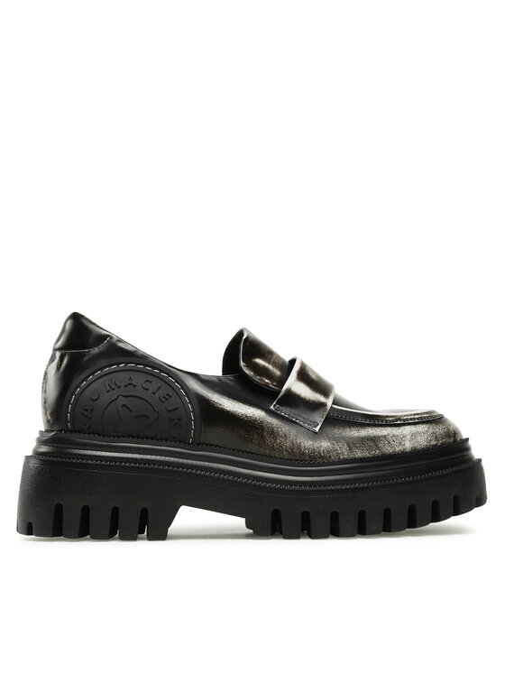 Loafers Maciejka 6294A-11/00-8 Czarny Przecierka Na Biało