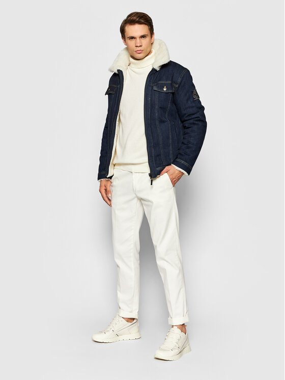 Giacca di jeans Denim Sherpa M1BL53 WE800 Blu