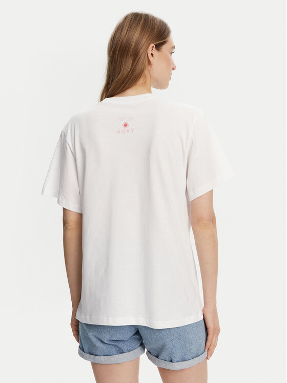 Roxy Roxy T-shirt ERJZT05899 Bijela Relaxed Fit