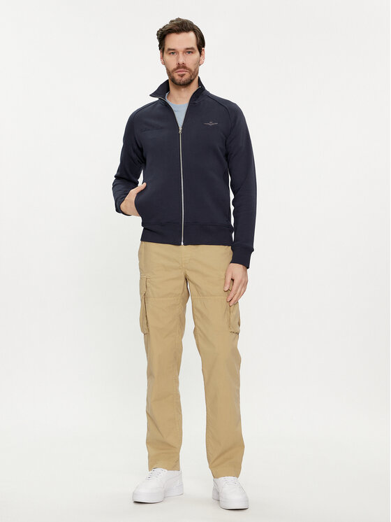 Aeronautica Militare Aeronautica Militare Džemperis ar kapuci 241FE1860F537 Tumši zils Regular Fit