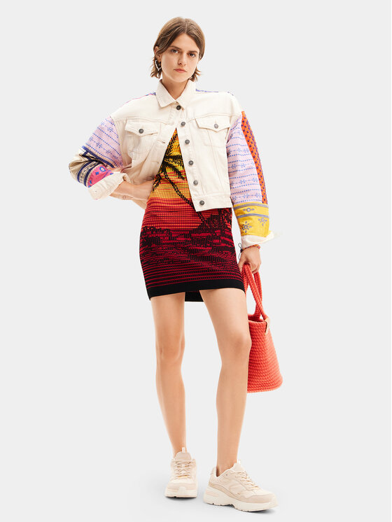 Desigual Desigual Джинсова куртка Julie 24SWED02 Écru Regular Fit