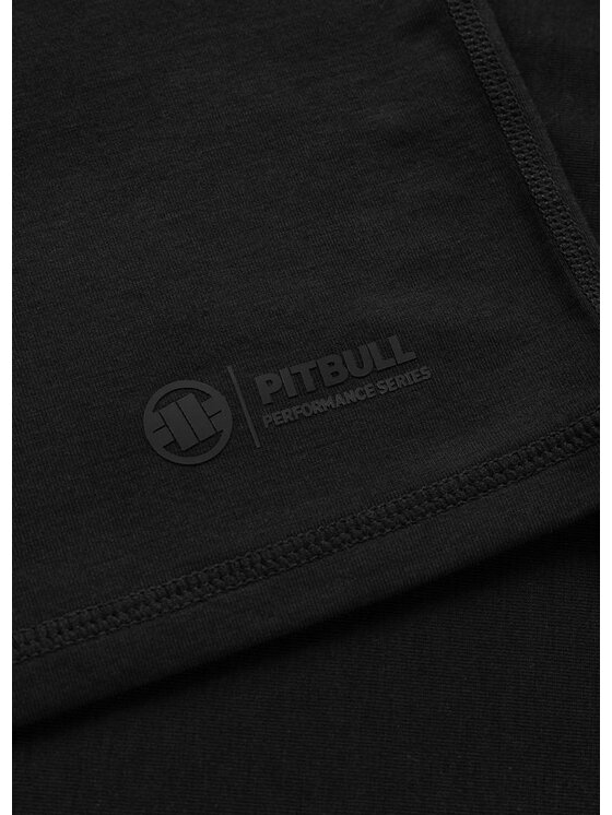 PITBULL PITBULL Koszulka techniczna Casual Sport SMALL LOGO Czarny Regular Fit