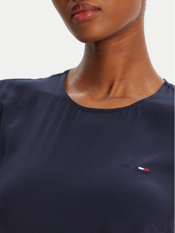 Tommy Jeans Tommy Jeans Vsakodnevna obleka DW0DW21120 Mornarsko modra Regular Fit