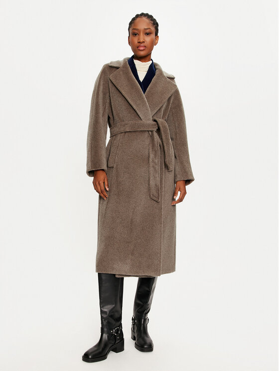 Weekend Max Mara Weekend Max Mara Palton de lână Tempera 2425016102 Maro Regular Fit