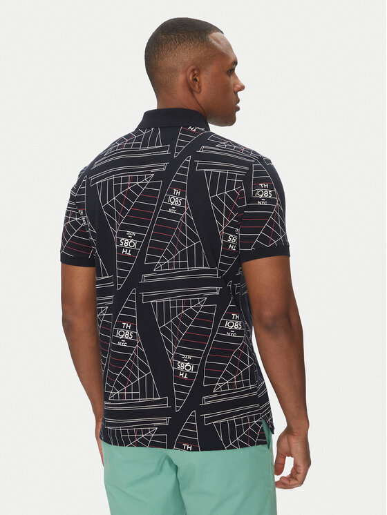 Tommy Hilfiger Tommy Hilfiger Тениска с яка и копчета Sailing MW0MW39309 Тъмносин Regular Fit