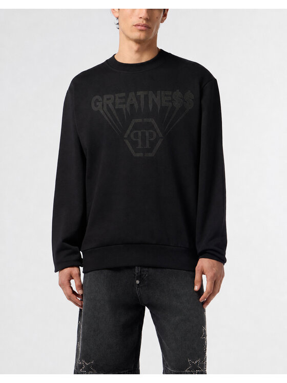 PHILIPP PLEIN PHILIPP PLEIN Mikina 25975 Čierna Regular Fit