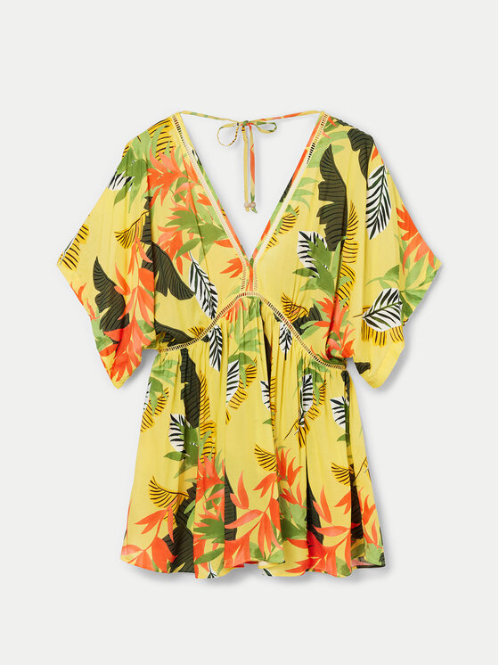 Desigual Desigual Rochie de plajă Tropical Party 24SWMW23 Colorat Loose Fit