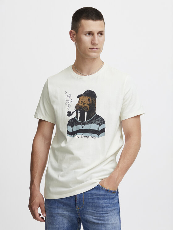 Blend Tricou 20716805 Alb Regular Fit