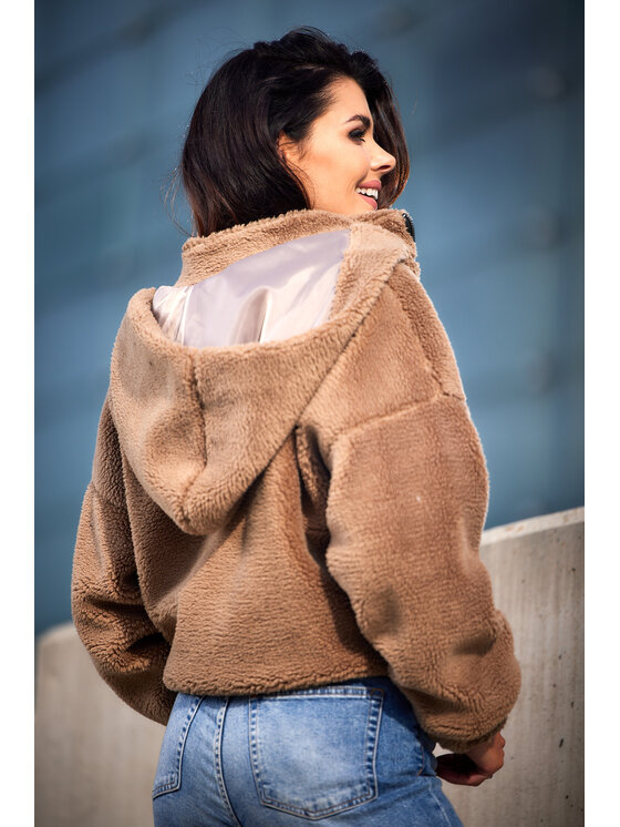 Awama Awama Giacca da donna A533 Marrone Basic Fit