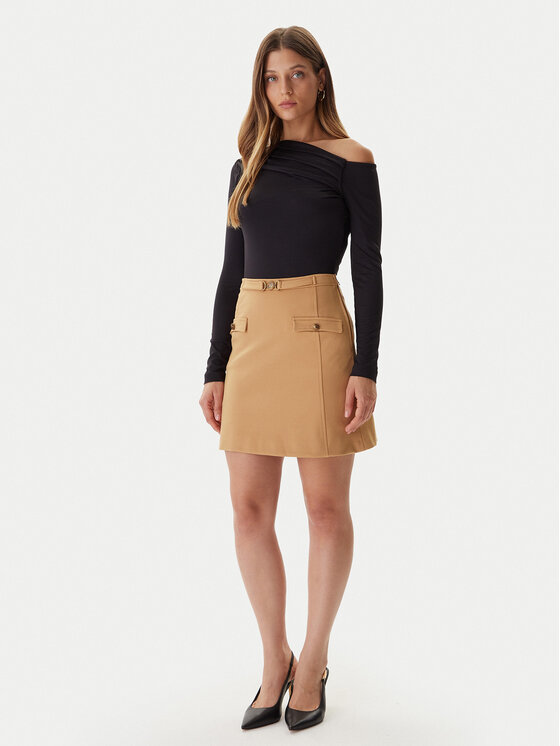 Guess Guess Спідниця трапеція W5BD61 KCMU2 Бежевий Regular Fit