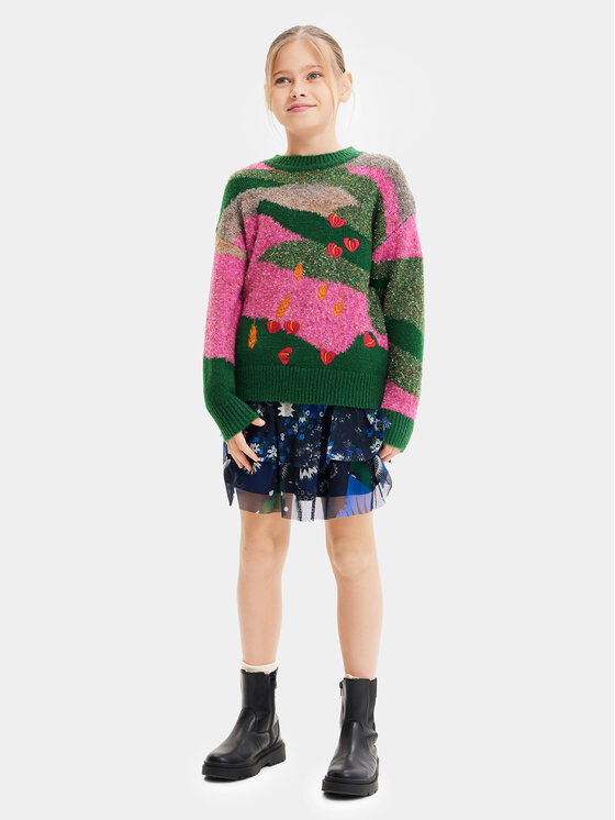 Desigual Desigual Sweter 23WGJF05 Kolorowy Regular Fit