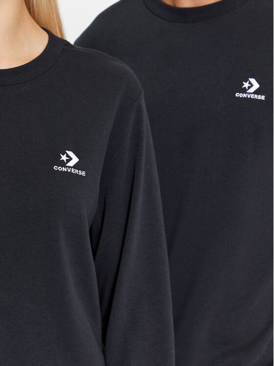 Converse Converse Sweatshirt Standard Fit Left Chest Star Chev Emb Crew Ft 10023861-A02 Schwarz Regular Fit