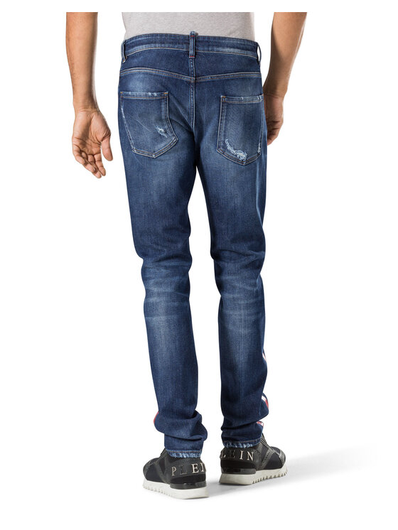 PHILIPP PLEIN PHILIPP PLEIN Pantaloni di tessuto 30790 Blu Straight Fit